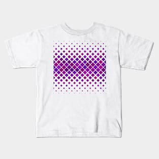 Purple Geometric Halftone Pattern Design Kids T-Shirt